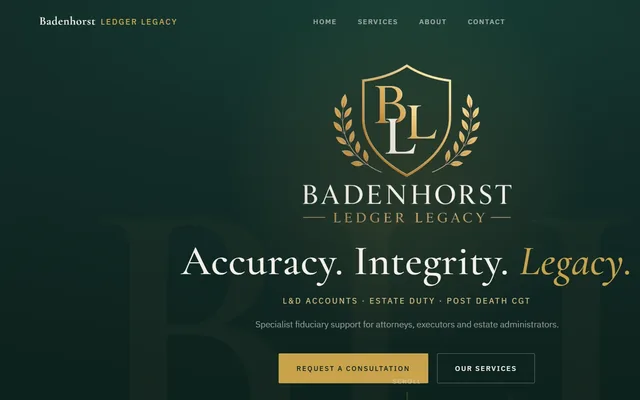 The Badenhorst Ledger Legacy homepage